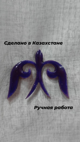 Брошь Sofi_anna_ дерево, ювелирная смола, без вставок