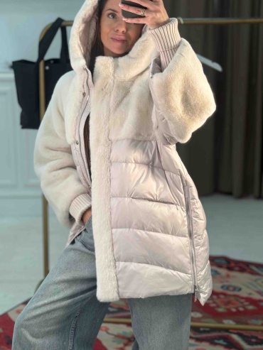 Пуховик белый