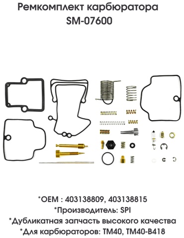 SPI ремкомплект карбюратора SM-07600