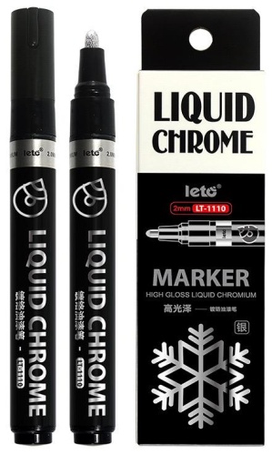 Художественный маркер ART Маркер Liquid Chrome 2мм, Серебро 1 шт
