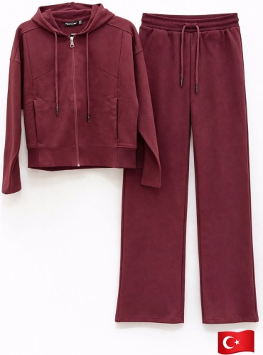 Повседневный костюм New Color бордовый