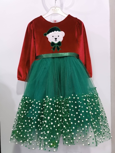 Платье Eray kids Елочка красный, зеленый