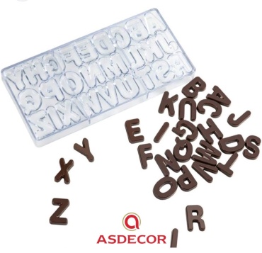 Asdecor для мармелада, для шоколада 19083 форма Английский алфавит, поликарбонат