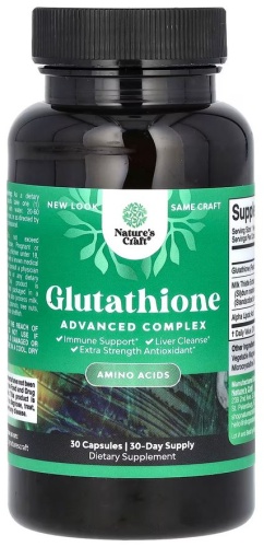 Специальная добавка Natures Craft Glutathione 500 мг нейтральный 30
