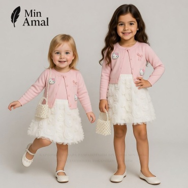 Нарядное платье min Amal Hello Kitty светло-розовый