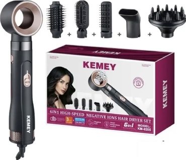Kemei KM-9205 фен черный, золотой