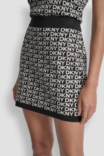 Прямая юбка DKNY черный, белый