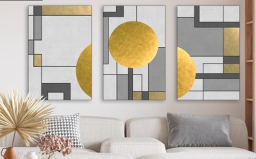 Room Art KZ модульная картина Геометрическая живопись пано 200x100 см