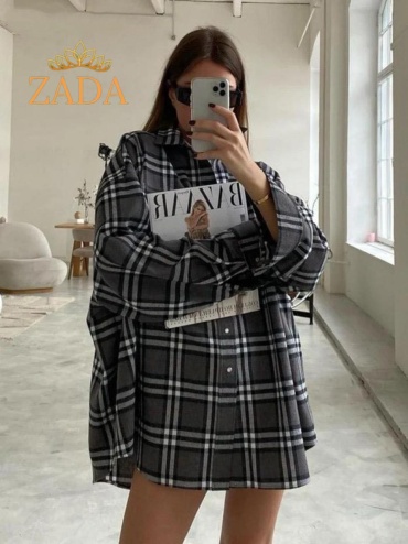 Рубашка ZADA черный, серый