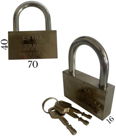 Замок навесной, английский BINARY 3080, 40х70 мм