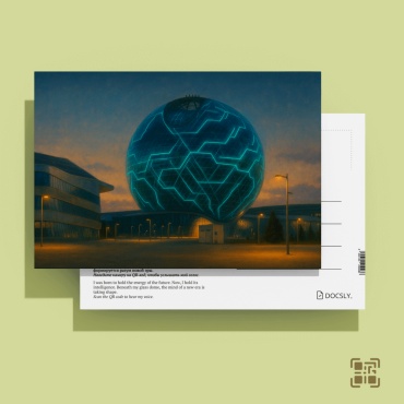 Docsly открытка сувенирная «Нур Алем» с аудиогидом (QR), 10х15 см 1 шт
