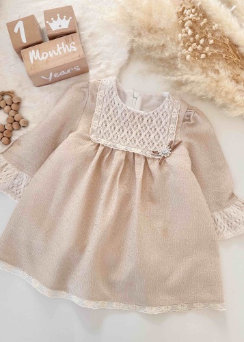 Нарядное платье Miomini baby бежевый