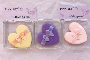 Pink Key пуховка велюр 1 шт