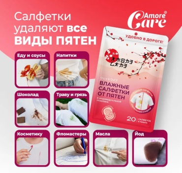 Влажные салфетки AmoreHome 3115 20 шт
