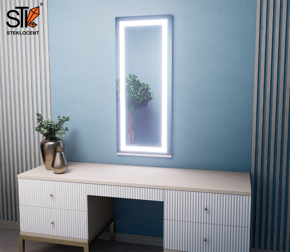 Зеркало настенное STEKLOCENT 50x120 см