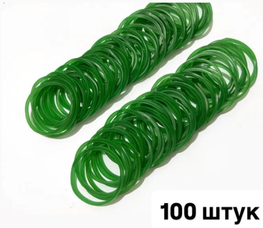 Резинки 100 шт, зеленый