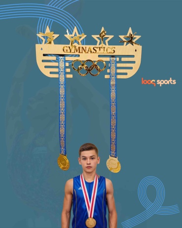 Медальница Looqsports GYMNASTICS, дерево