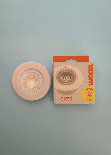 Wolta 10W GX53, светодиодная, теплый белый