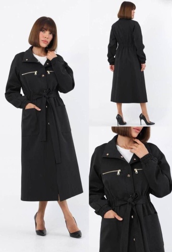 Тренчкот Renata Collection черный