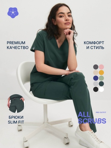 Спецодежда для женщин ALLSCRUBS темно-зеленый