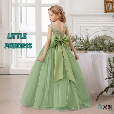 Нарядное платье SABEI home однотонный зеленый