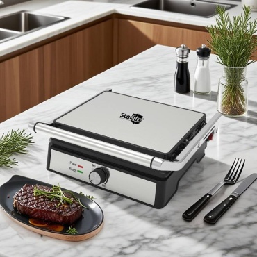 Гриль Starlux Sl-22001 серебристый