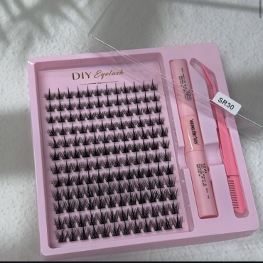 Diy Eyelashes пучковые D 0.03 мм черный mix 9-16 мм