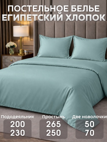 Комплект Premium Cotton 2-спальный хлопок, сатин, 2 наволочки: 48x74 см