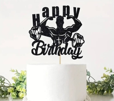 Топпер для торта happy birthday силач топперы для торта 1 шт