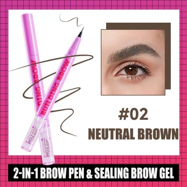 Фломастер Двусторонний маркер для бровей 2-в-1: Neutral brown