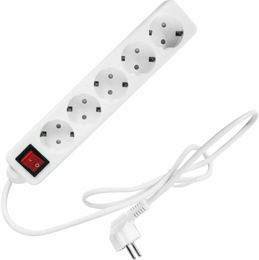 Удлинитель 30291029_Удлинитель 5м белый, 5 м