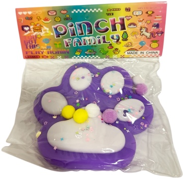 Игрушка-мялка Лапка 13 см GiftoMania4U сиреневый