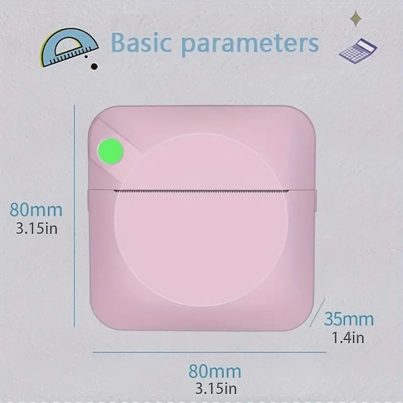 Мини-принтер Portable Mini Printer белый