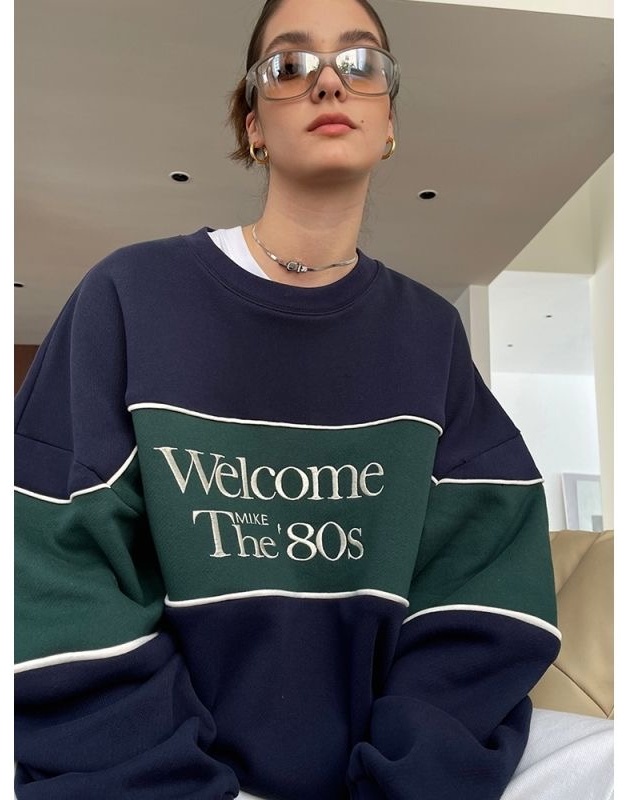Свитшот JasKo Welcome the 80s синий