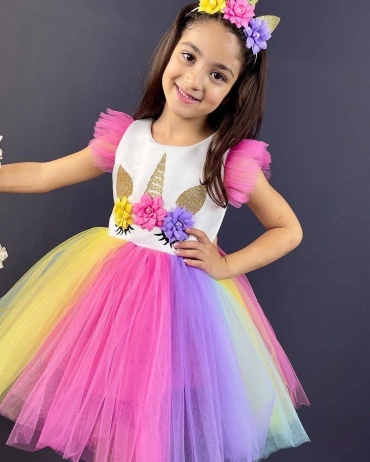 Нарядное платье Zeya Moda Kids мультиколор