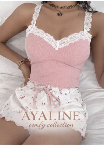 Пижама AYALINE белый, розовый