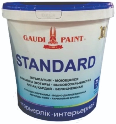 Gaudi Paint водно-дисперсионная Стандарт Интерьерная 25 кг, белый цвет