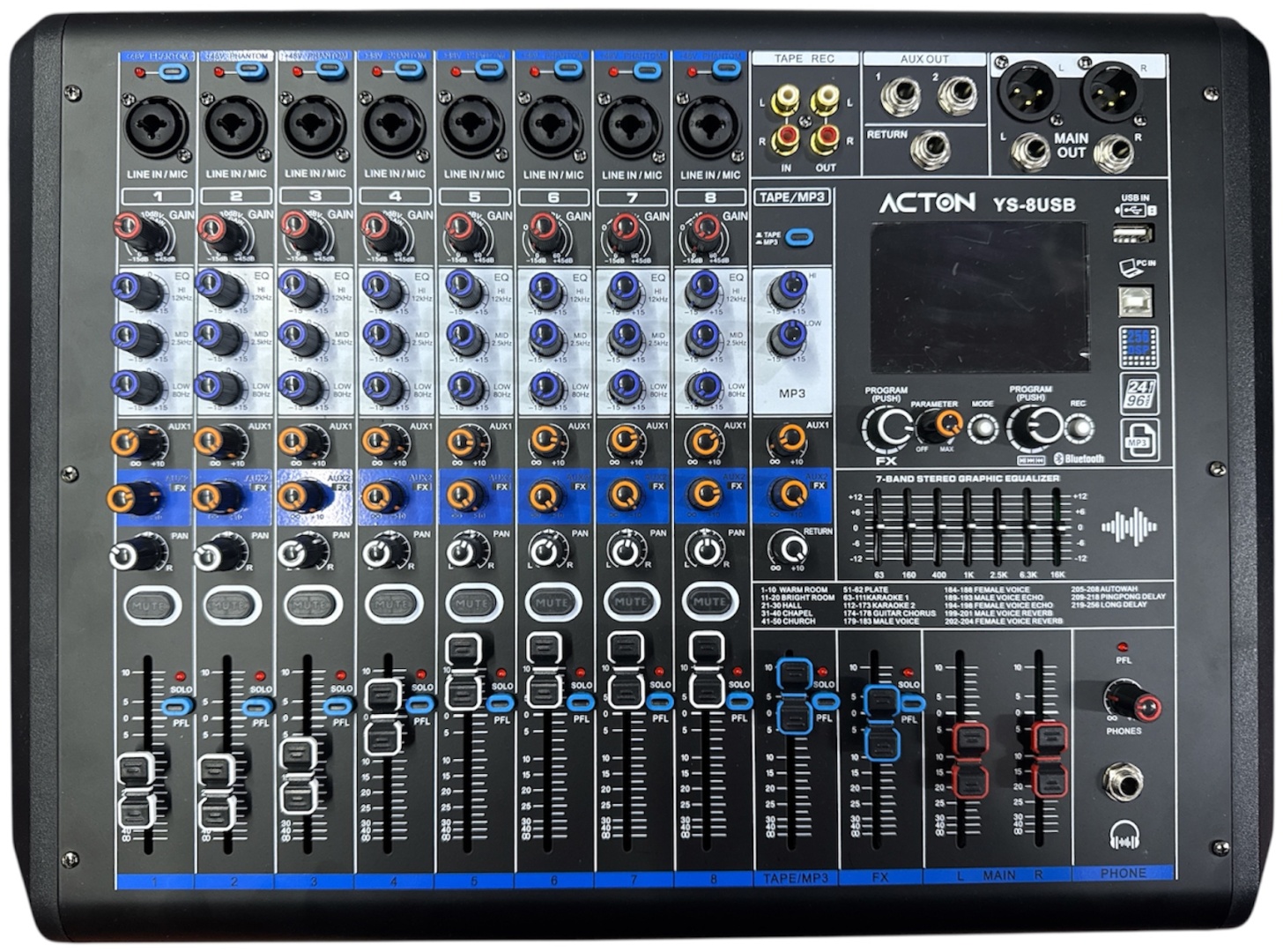 Микшерный пульт ACTON YS-8USB