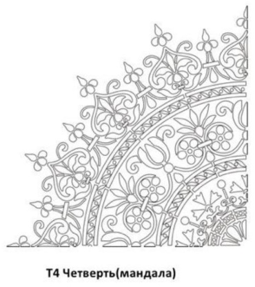 DECOR DE трафарет Т4 четверть Мандала