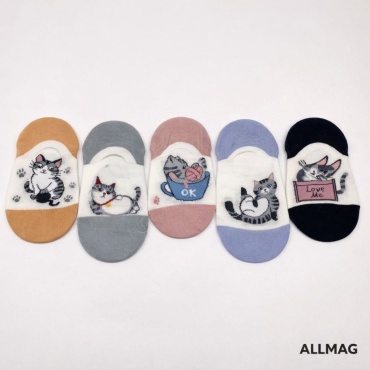 Подследники Allmag 5 пар мультиколор 36-41