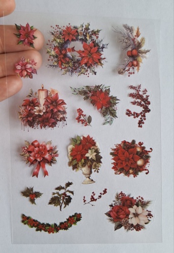 Лист Цветы brilliant red 12