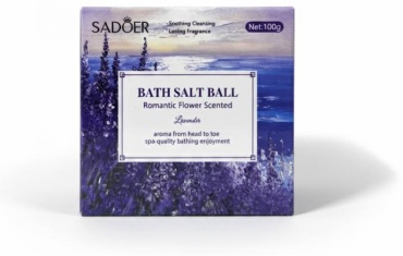 SADOER Romantic floral bath salt ball (lavender) - соль для ванны бомбочка 100 г