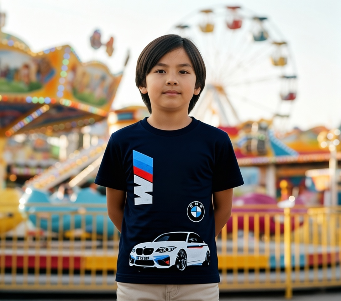 Футболка Didi kids логотип BMW, машина темно-синий