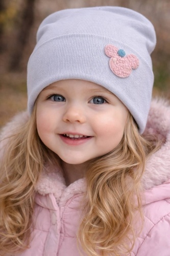 Шапка Bilal Kids 3-5 лет Микки серый 50, 52