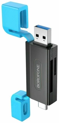 Картридер Borofone DH9 USB 3.0 для SD, microSD