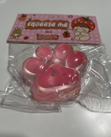 Игрушка-мялка антистресс лапка розовая розовый