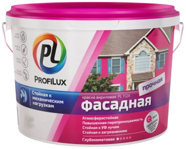 Profilux водоэмульсионная Фасадная 7 кг, белый цвет
