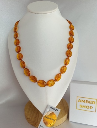 Бусы AmberShop 289051 длина 55 см натуральный янтарь янтарь