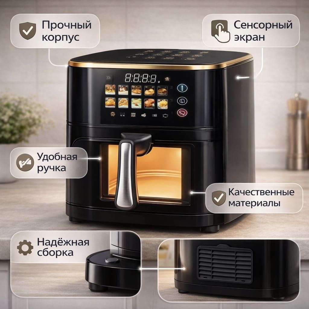 Аэрогриль SDV-01 8 л черный