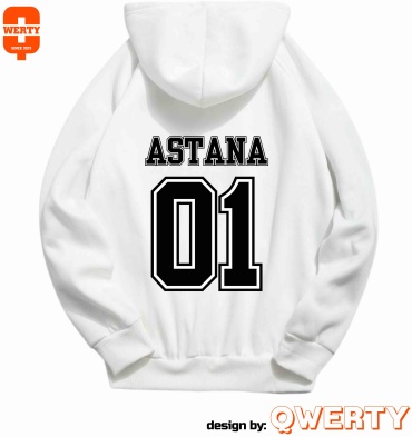 Худи QWERTY логотип ASTANA 01 белый